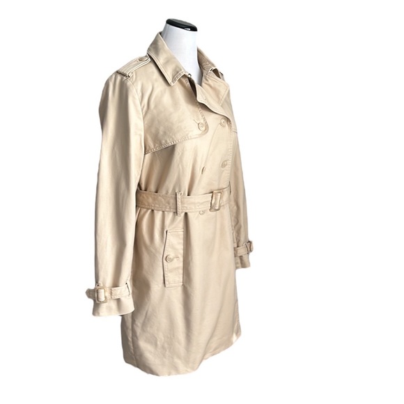 Tommy Hilfiger Women’s Solid Double-Breasted Trench Coat Tan Size XL - Picture 3 of 15